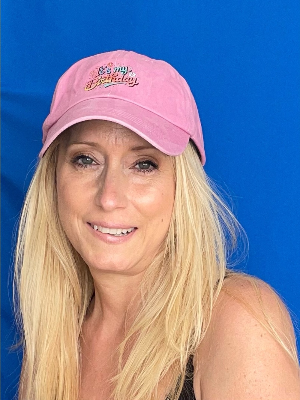 It’s My Birthday Embroidered Adjustable Baseball Cap Hat – pink